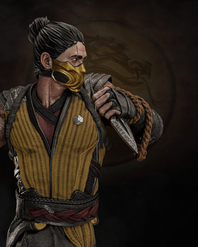 Scorpion 2 + Busto + Fire Version - Mortal Kombat - STL Files