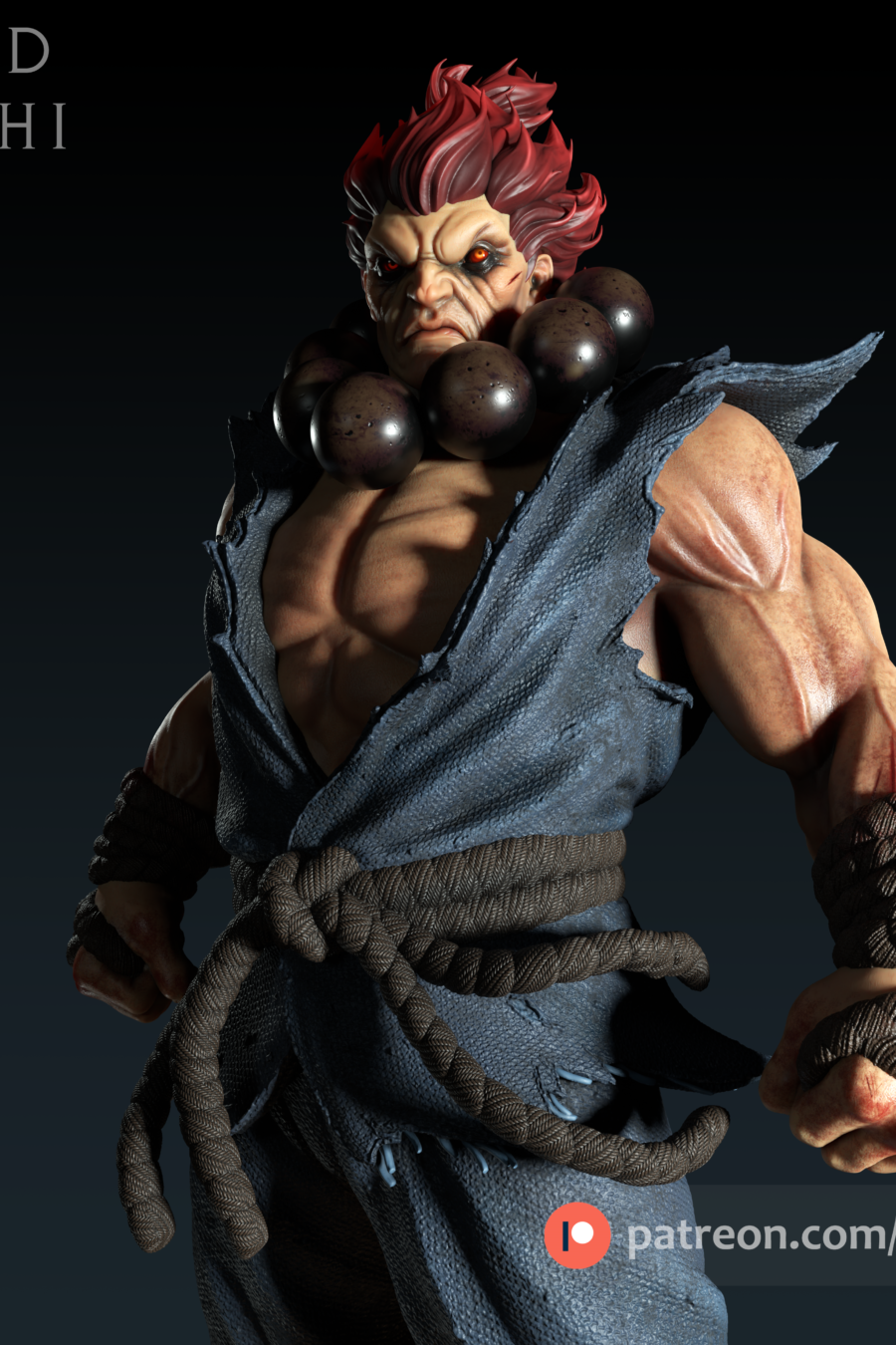 Akuma cuerpo a la mitad