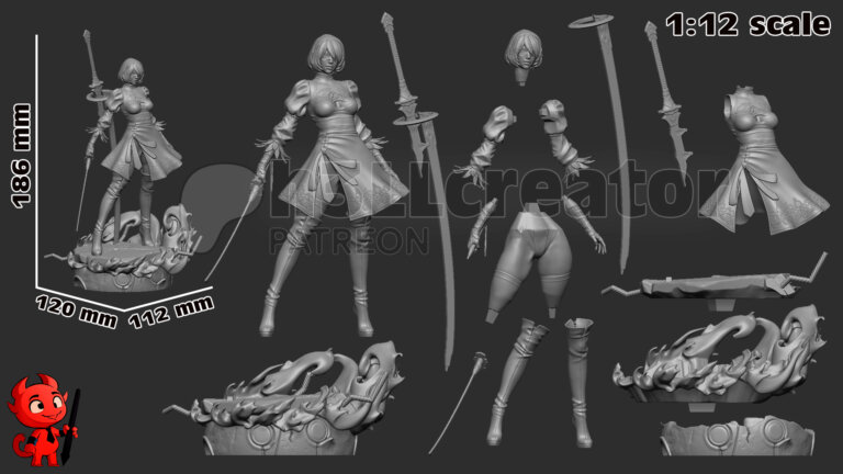 2B 3 + Bust - Nier - STL Files - STL Forge