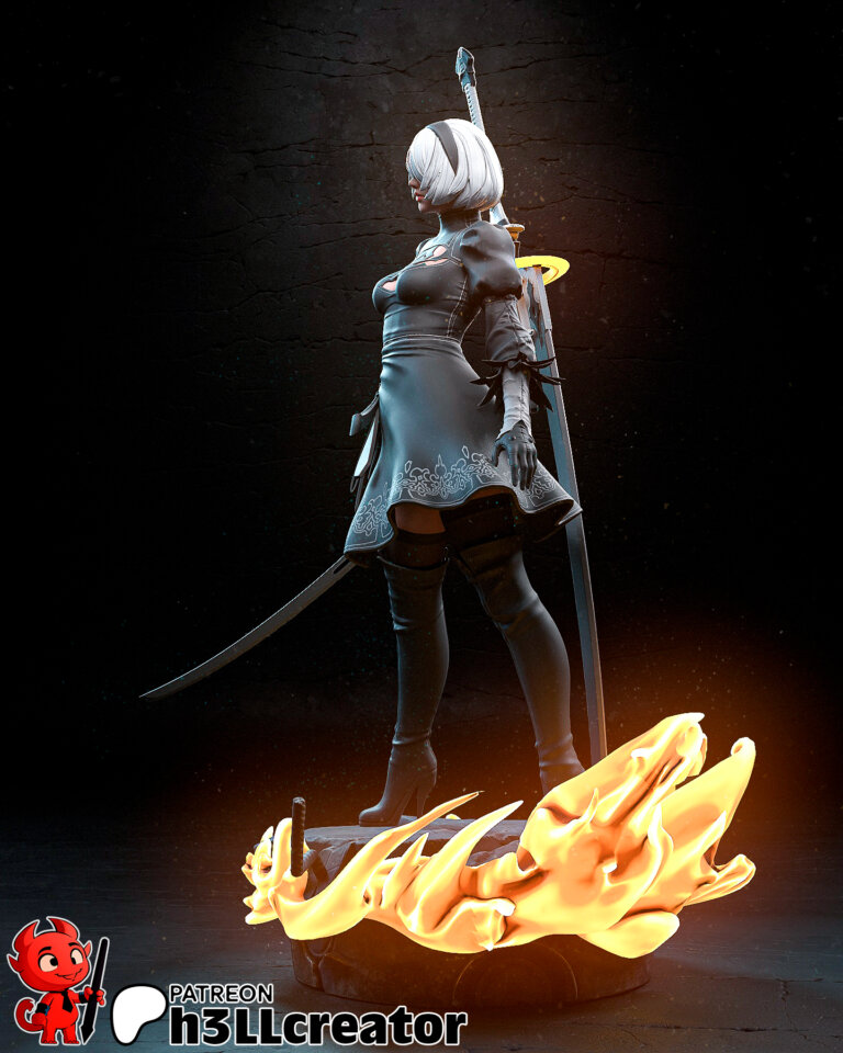 2B 3 + Bust - Nier - STL Files - STL Forge