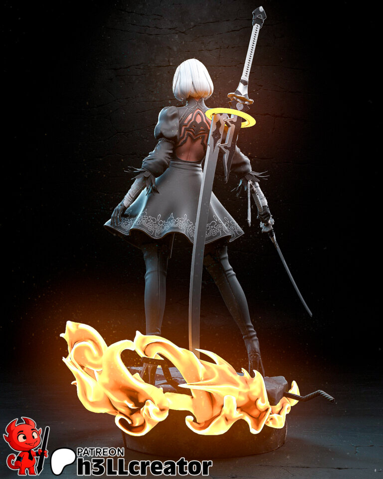 2B 3 + Bust - Nier - STL Files - STL Forge