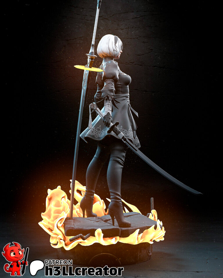 2B 3 + Bust - Nier - STL Files - STL Forge