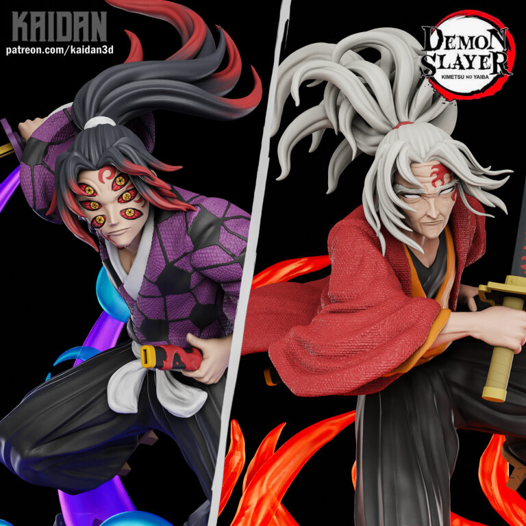 Kokushibo x Yoriichi Diorama - Kimetsu no Yaiba - STL Files