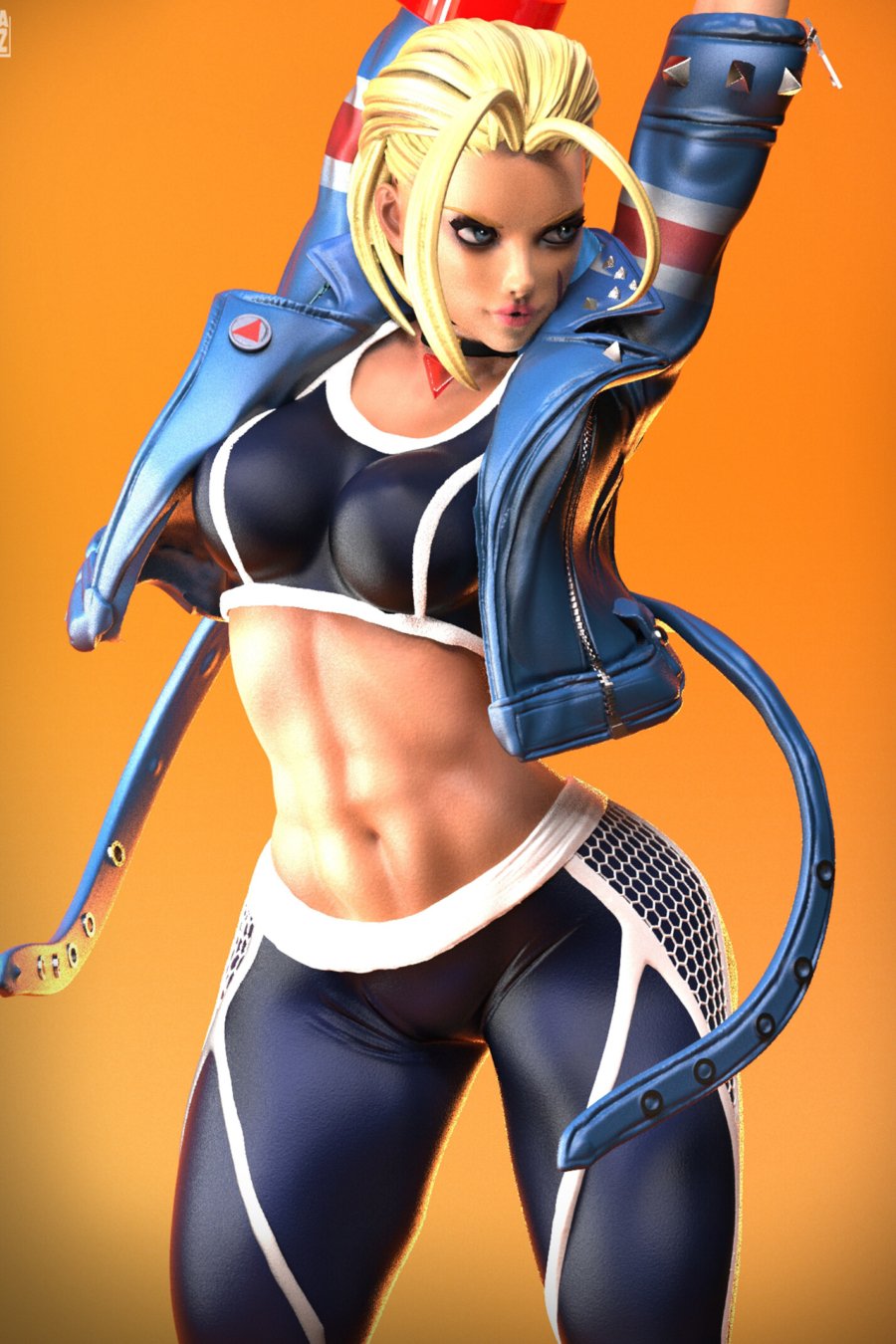 Cammy White cuerpo a la mitad