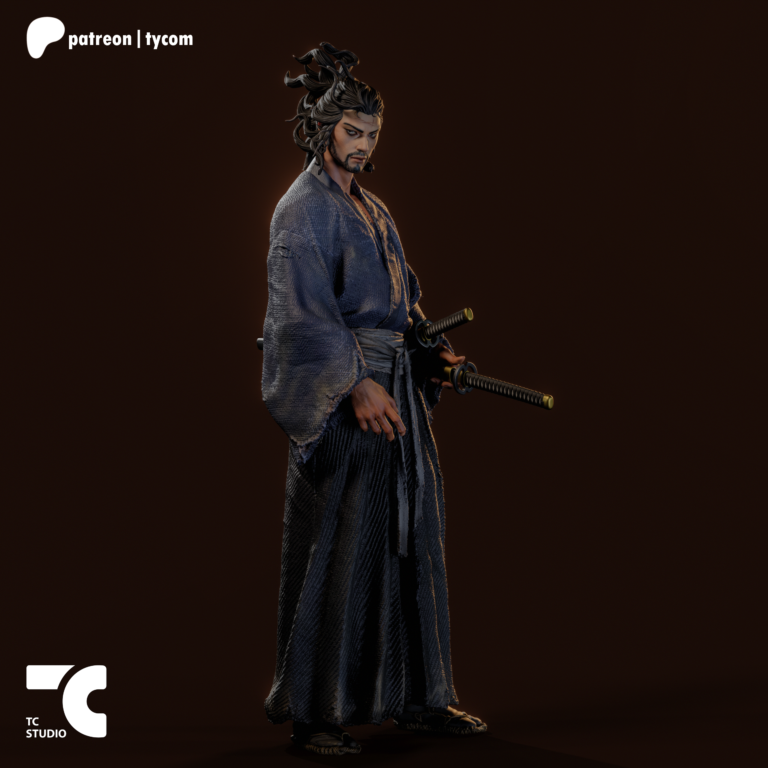 Miyamoto Musashi - Fantasy - STL Files - STL Forge