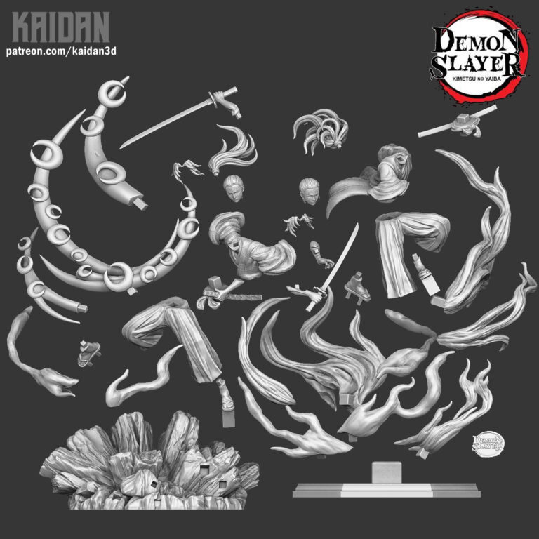 Kokushibo x Yoriichi Diorama - Kimetsu no Yaiba - STL Files