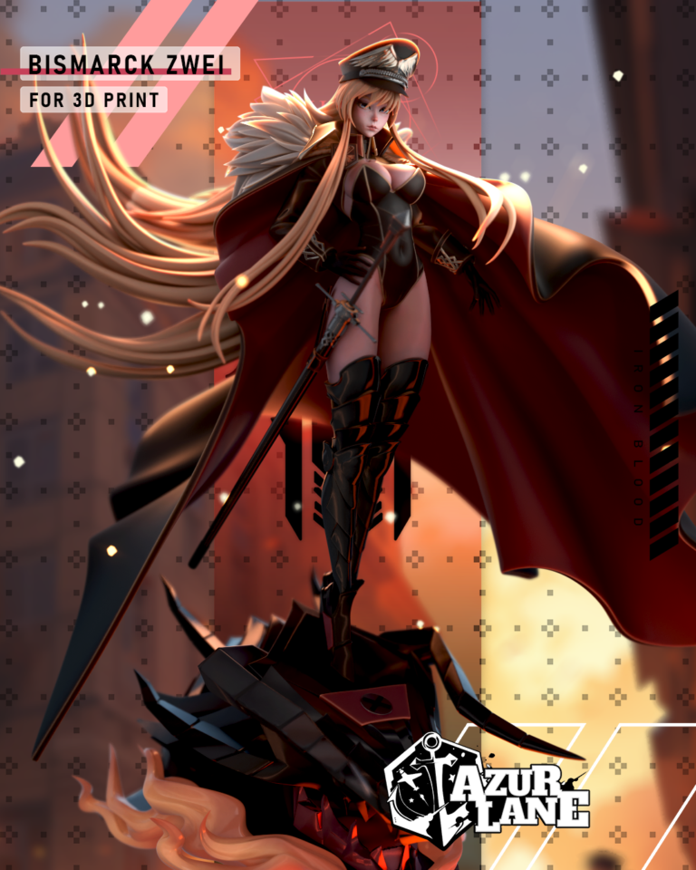 Bismarck Zwei + Bunny - Azur Lane - STL Files
