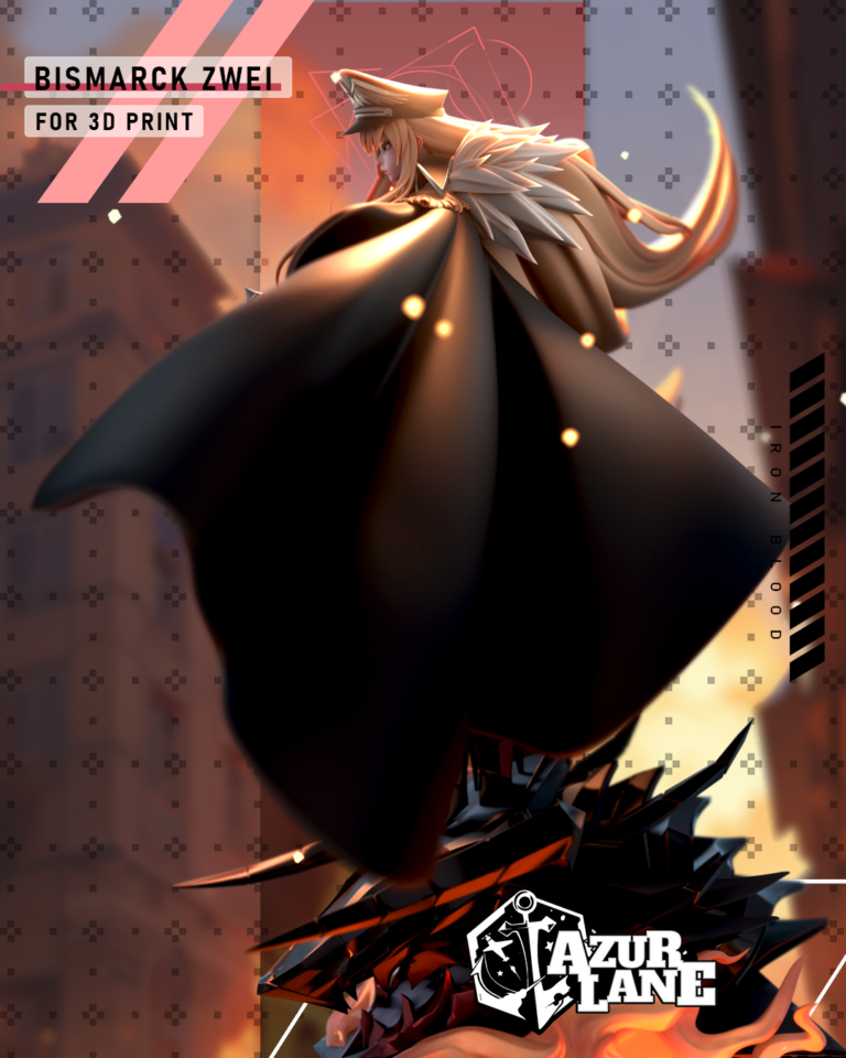 Bismarck Zwei + Bunny - Azur Lane - STL Files