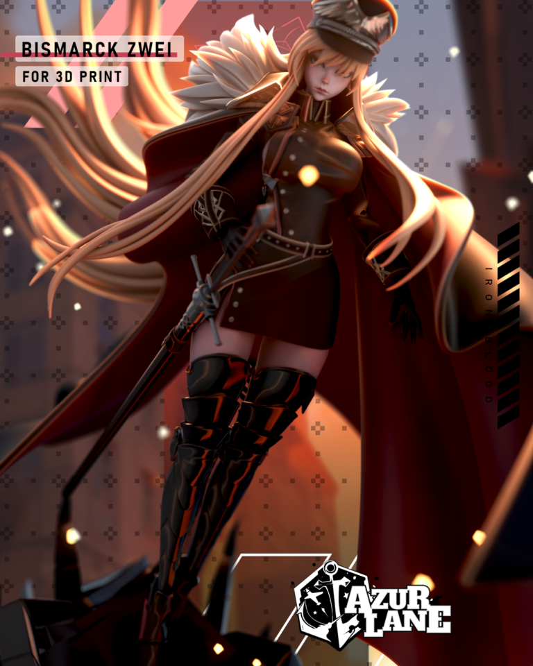 Bismarck Zwei + Bunny - Azur Lane - STL Files