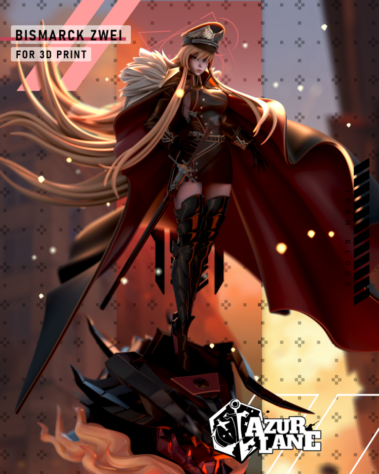 Bismarck Zwei + Bunny - Azur Lane - STL Files