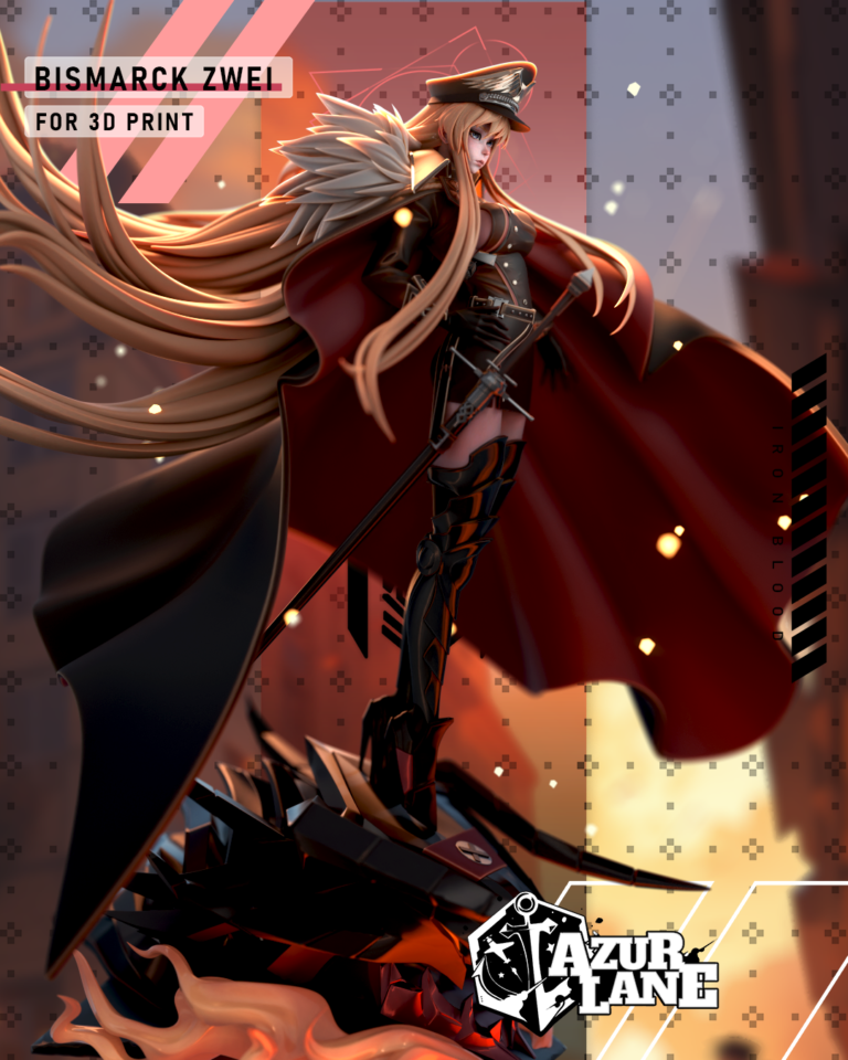 Bismarck Zwei + Bunny - Azur Lane - STL Files
