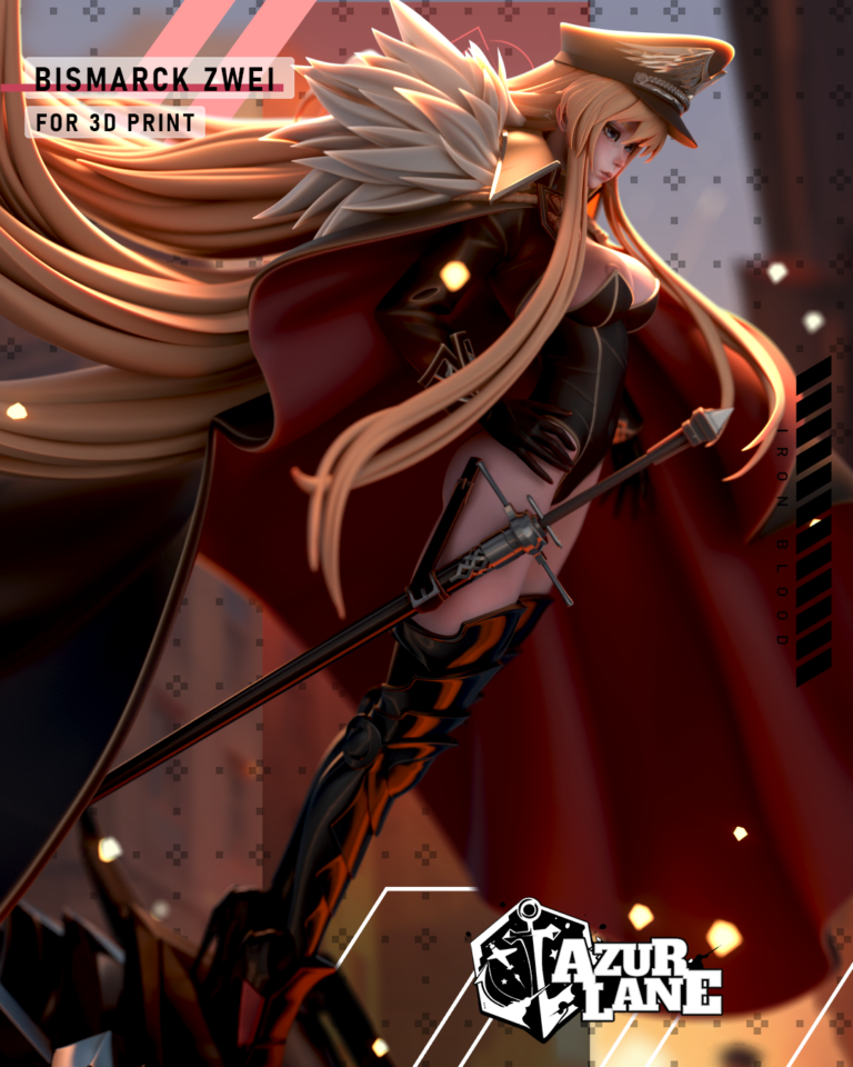Bismarck Zwei + Bunny - Azur Lane - STL Files