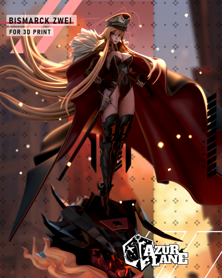 Bismarck Zwei + Bunny - Azur Lane - STL Files