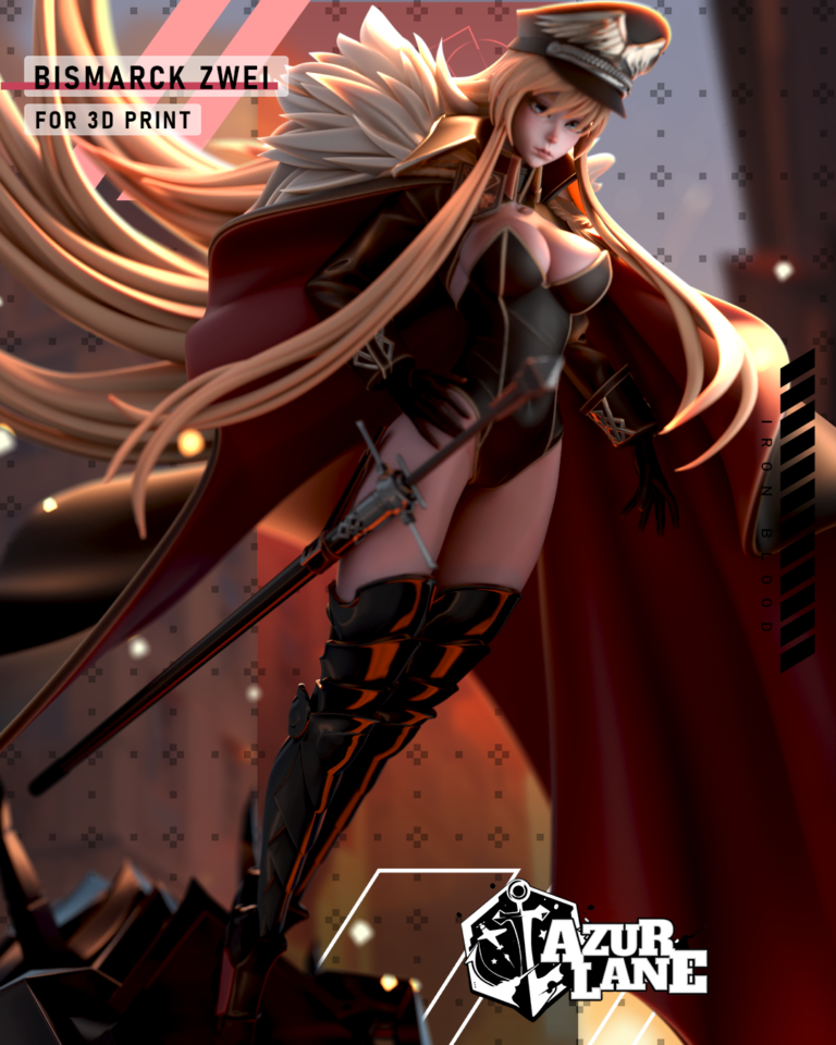 Bismarck Zwei + Bunny - Azur Lane - STL Files