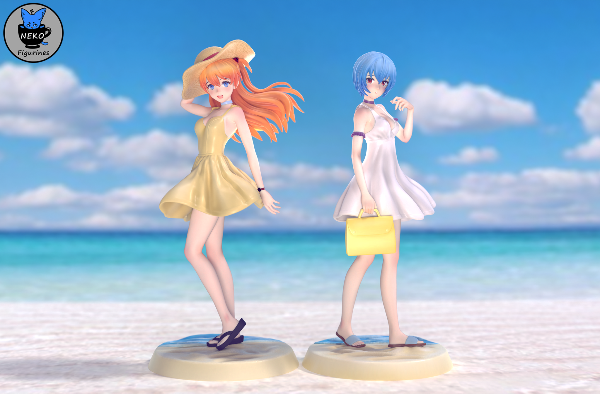 Rei x Asuka - Neon Genesis Evangelion - STL Files