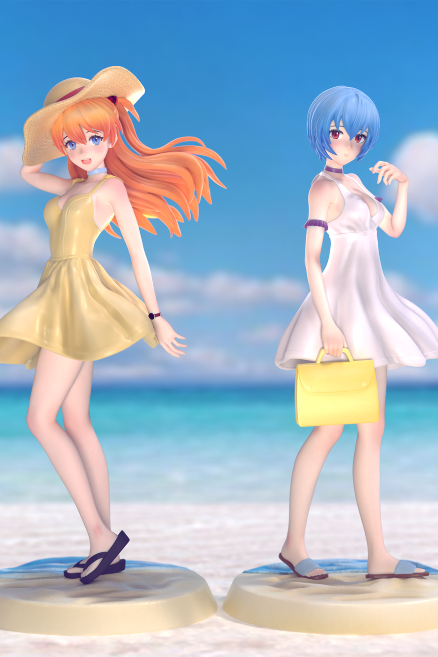 Rei x Asuka - Neon Genesis Evangelion - STL Files