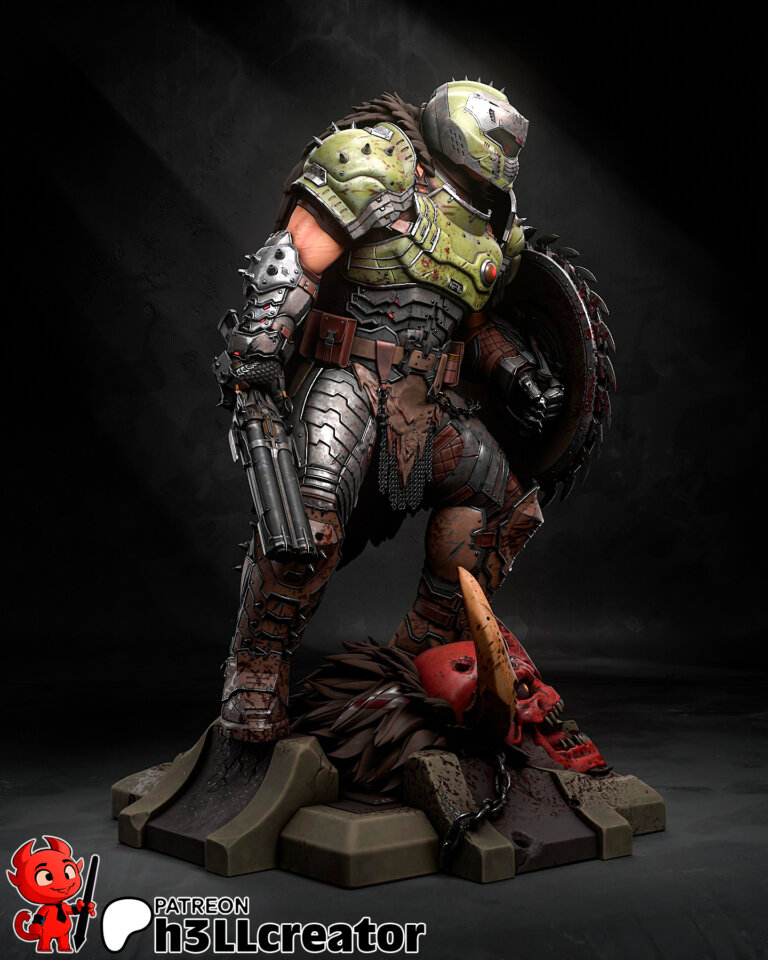 Doomguy + Busto - Doom - STL Files - STL Forge