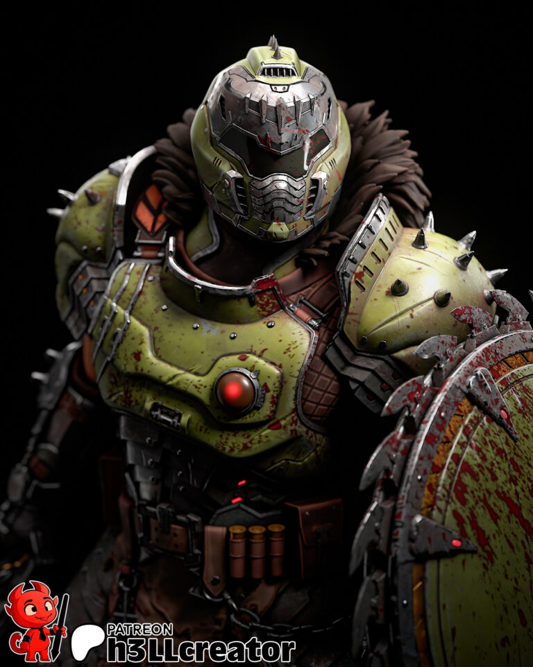 Doomguy + Busto - Doom - STL Files - STL Forge