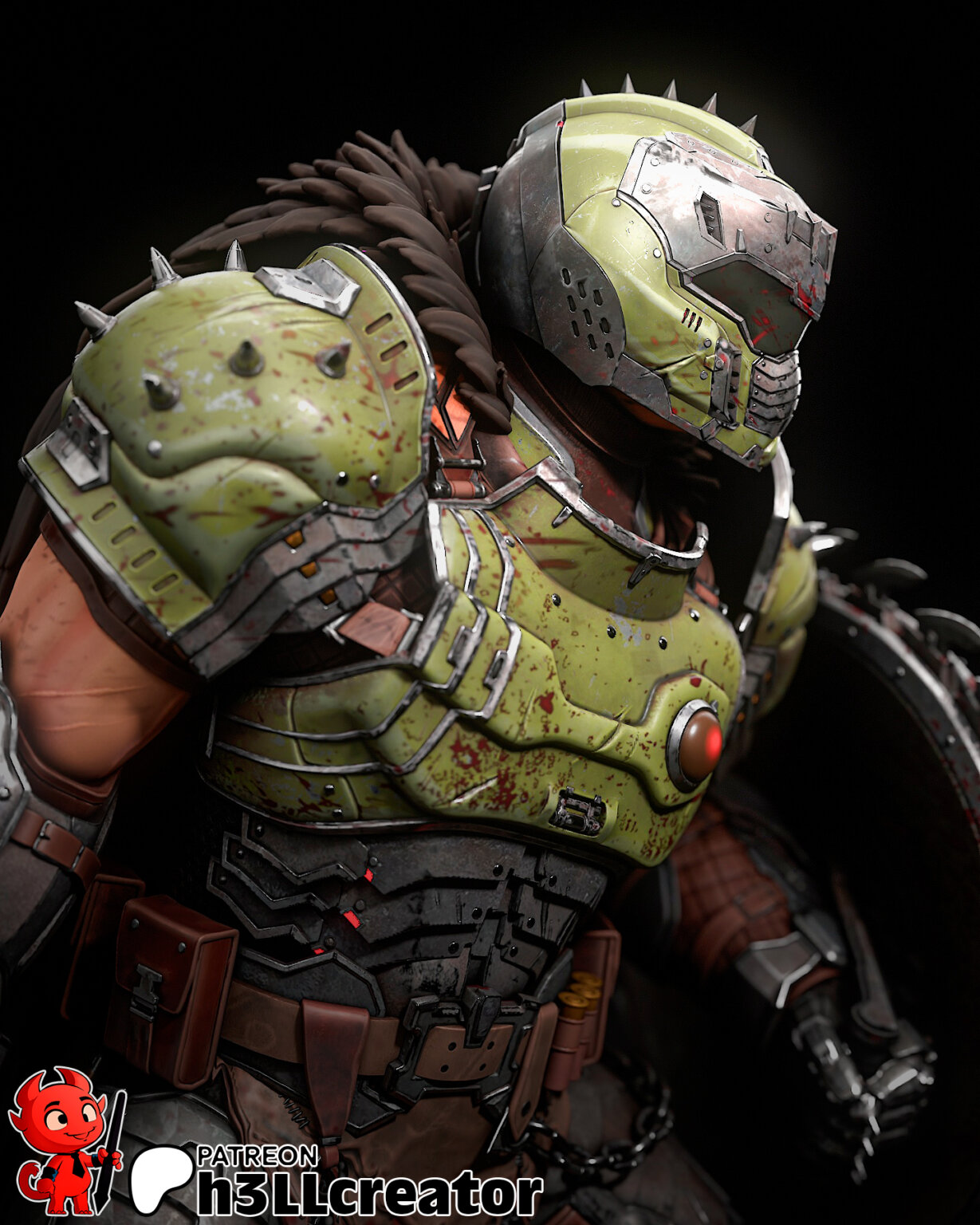 Doomguy + Busto - Doom - STL Files - STL Forge | Epic STL Files for 3D ...