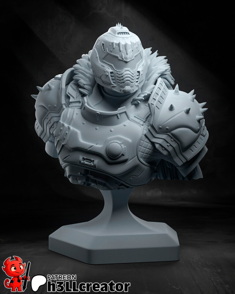Doomguy + Busto - Doom - STL Files - STL Forge