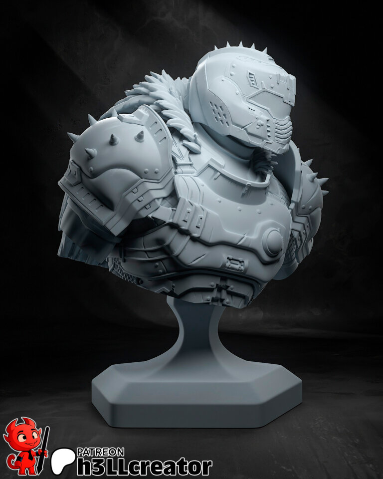 Doomguy + Busto - Doom - STL Files - STL Forge