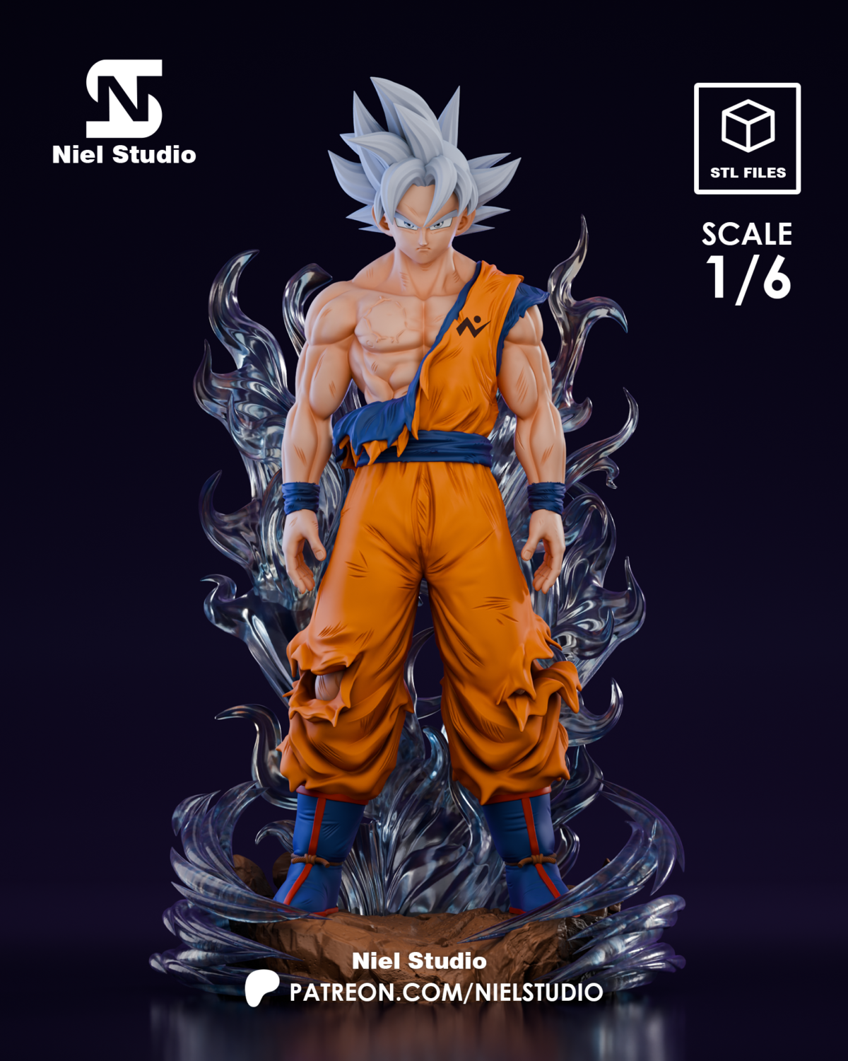 Goku ultra instinto cuerpo completo