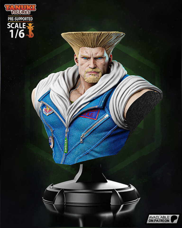 Guile 2 + Busto - Street Fighter - STL Files