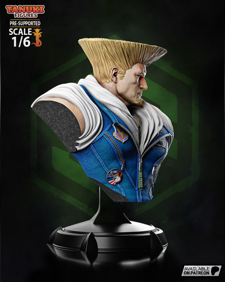 Guile 2 + Busto - Street Fighter - STL Files