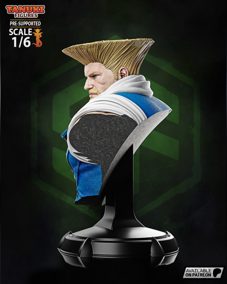 Guile 2 + Busto - Street Fighter - STL Files