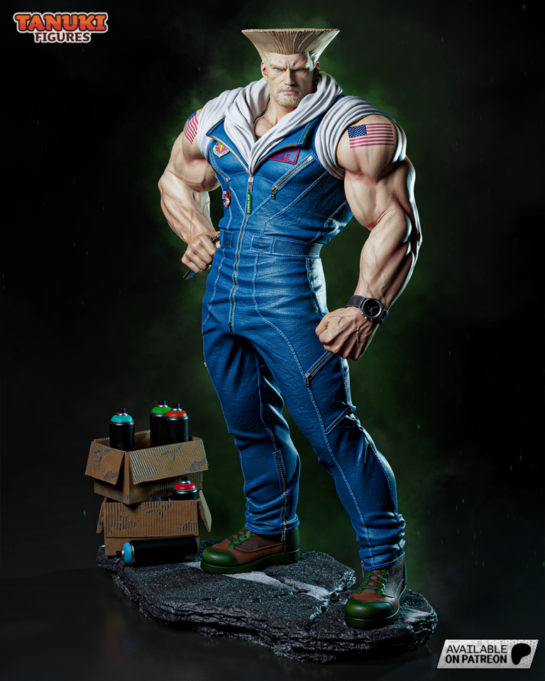 Guile 2 + Busto - Street Fighter - STL Files