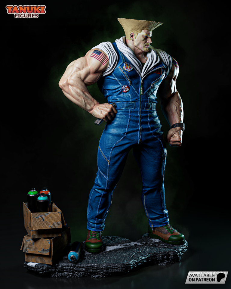 Guile 2 + Busto - Street Fighter - STL Files