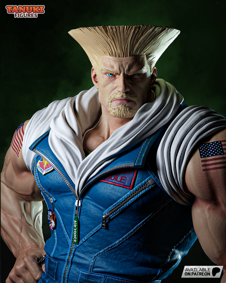 Guile 2 + Busto - Street Fighter - STL Files