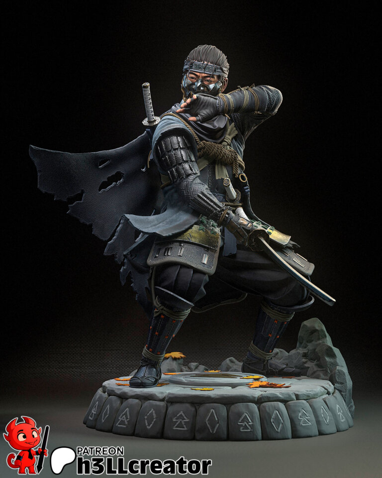 Jin Sakai 2 + Busto - Ghost of Tsushima - STL Files