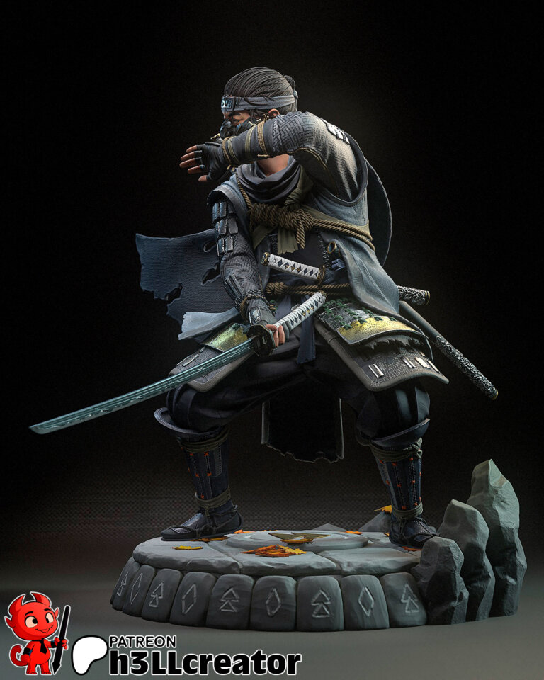 Jin Sakai 2 + Busto - Ghost of Tsushima - STL Files
