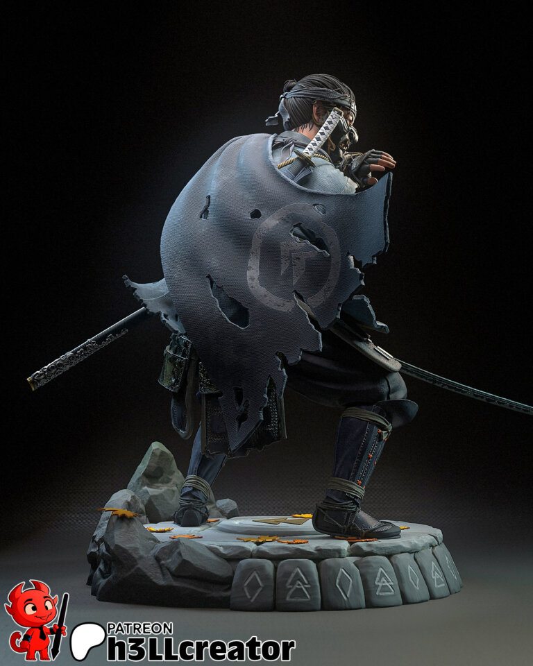 Jin Sakai 2 + Busto - Ghost of Tsushima - STL Files