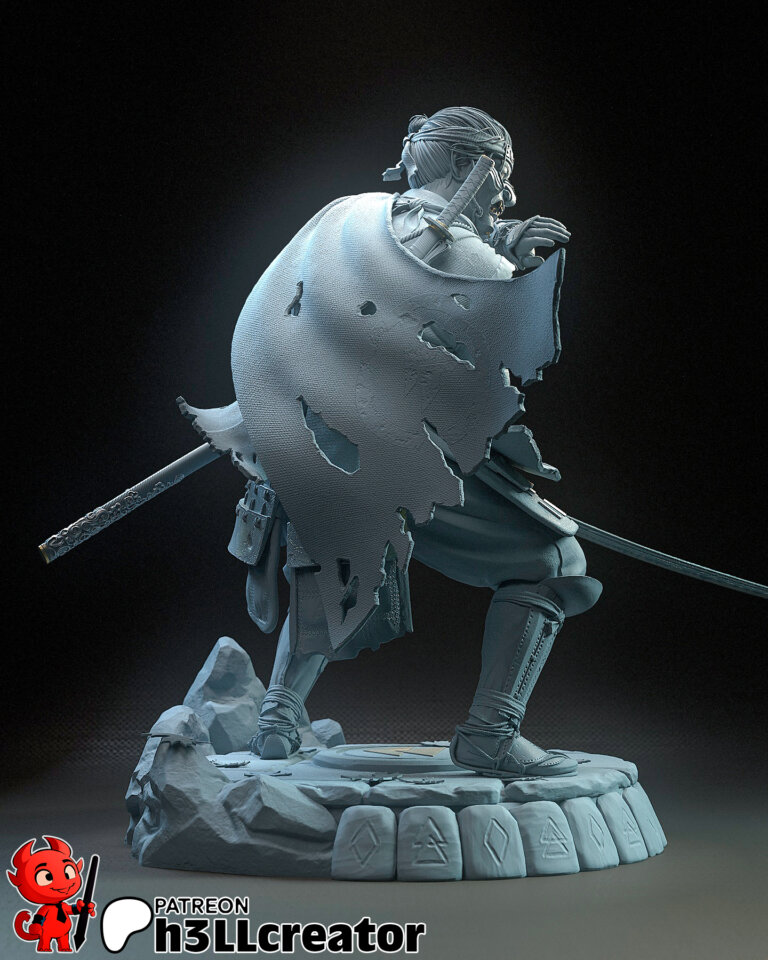 Jin Sakai 2 + Busto - Ghost of Tsushima - STL Files