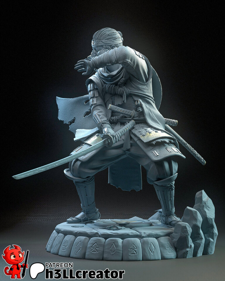 Jin Sakai 2 + Busto - Ghost of Tsushima - STL Files