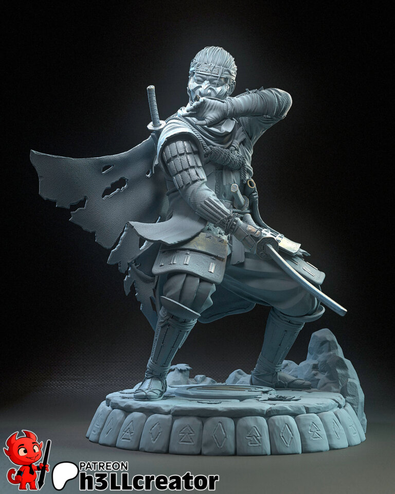 Jin Sakai 2 + Busto - Ghost of Tsushima - STL Files