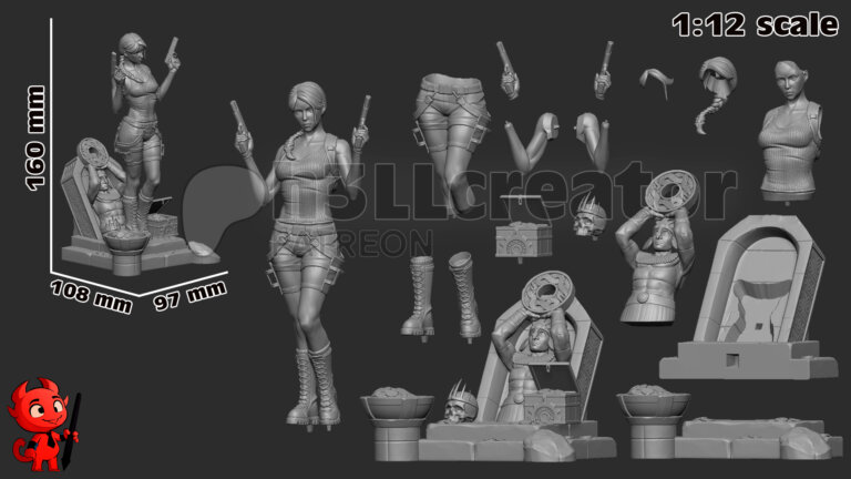 Lara Croft 2 + Bust - Tomb Raider - STL Files - STL Forge