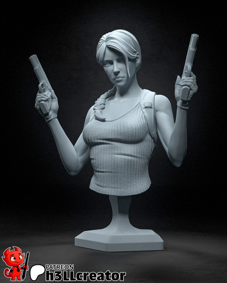 Lara Croft 2 + Bust - Tomb Raider - STL Files - STL Forge