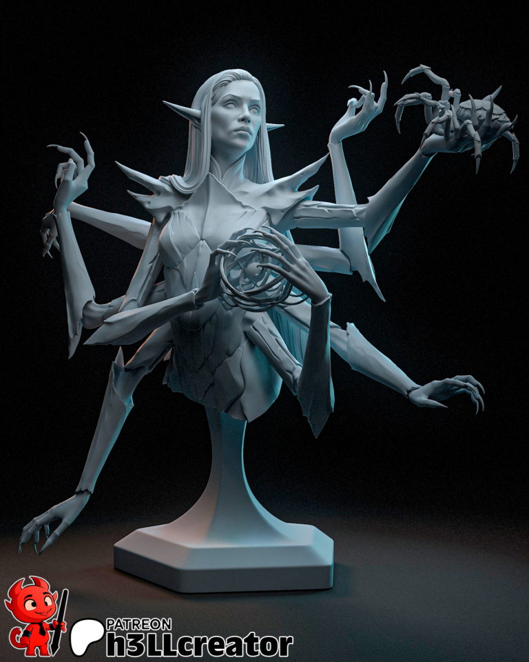 Lolth + Busto - Dungeon & Dragons - STL Files