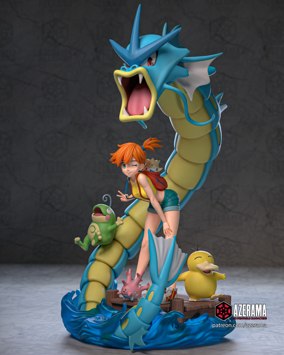 Misty Diorama con pokemon