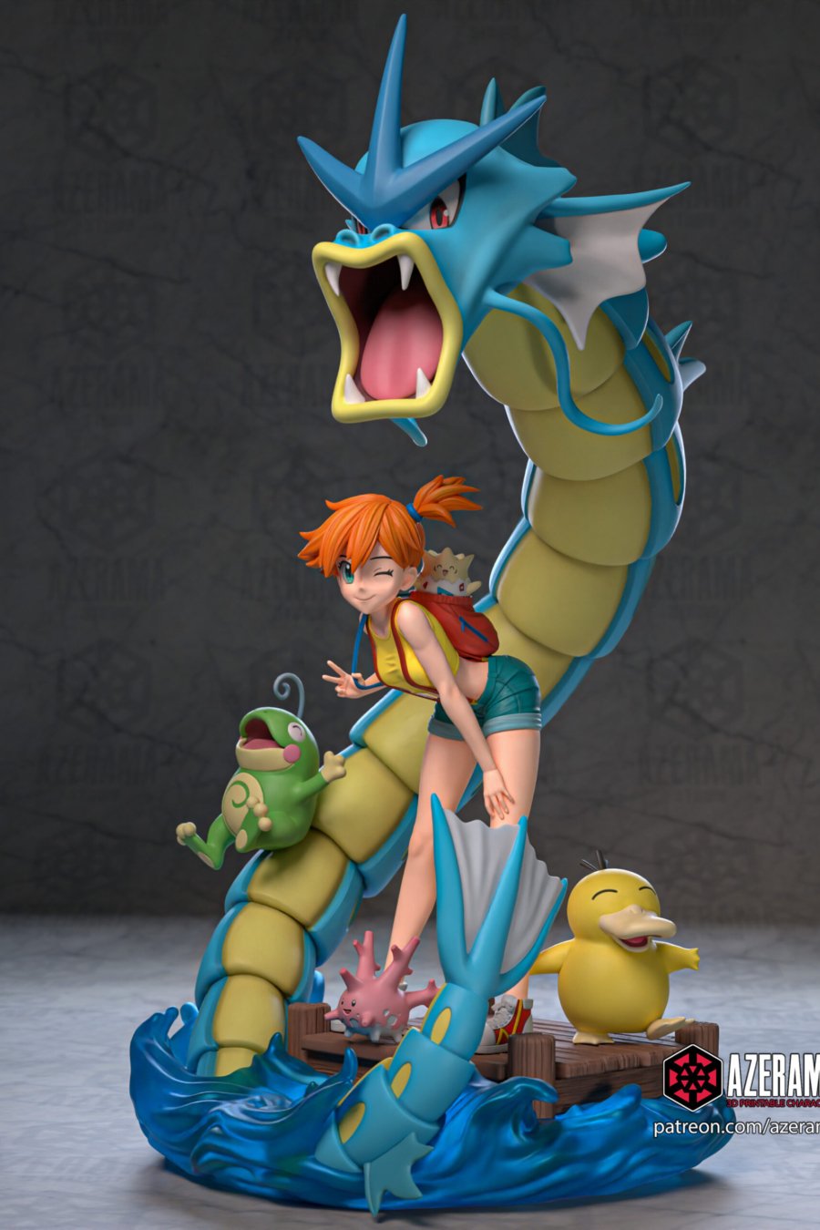 Misty Diorama con pokemon