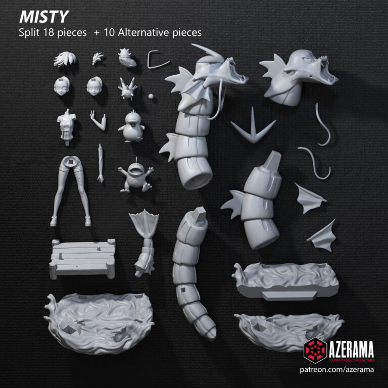 Misty Diorama + NSFW - Pokémon - STL Files