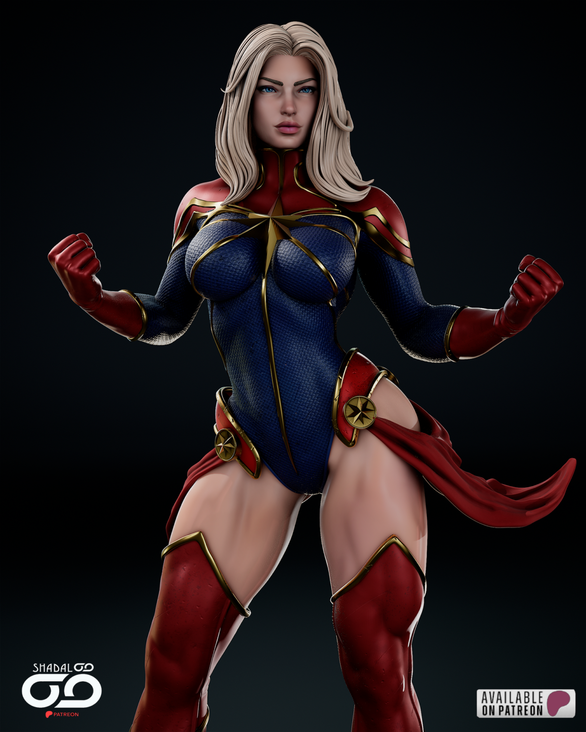 Captain Marvel de cerca