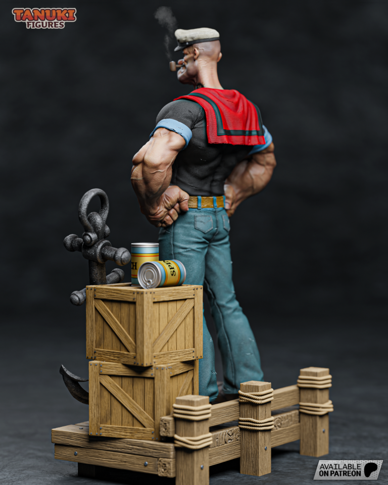 Popeye + Bust - Popeye - STL Files - STL Forge