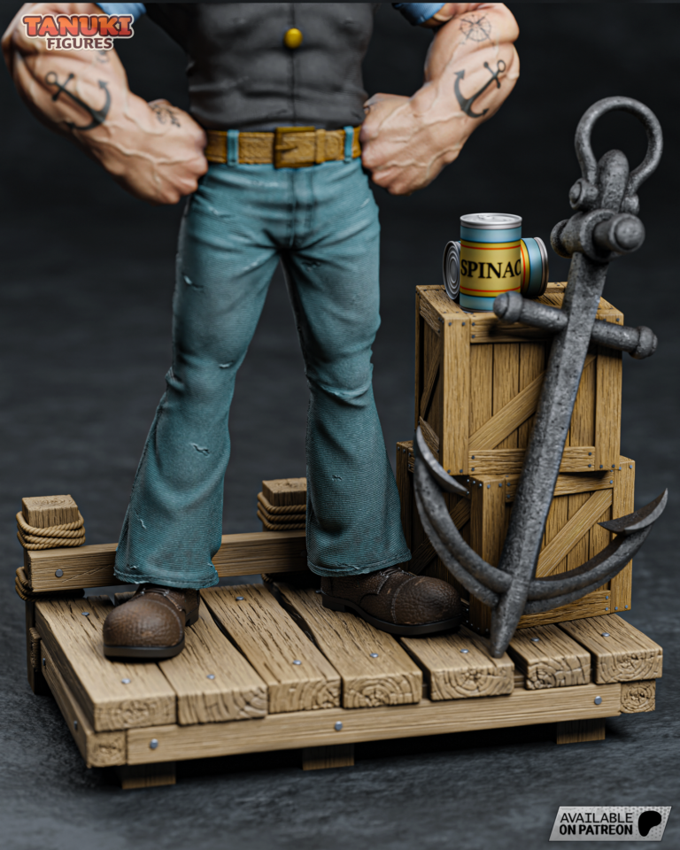 Popeye + Bust - Popeye - STL Files - STL Forge
