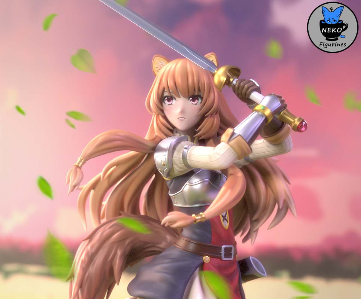 Raphtalia de cerca con espada