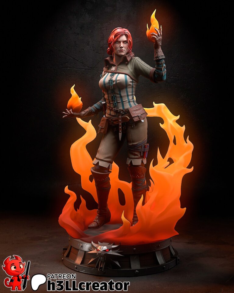 Triss Merigold + Busto - The Witcher - STL Files - STL Forge