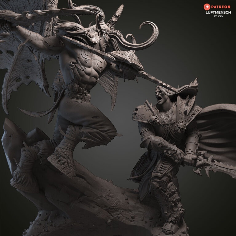 Illidan vs Arthas de cerca